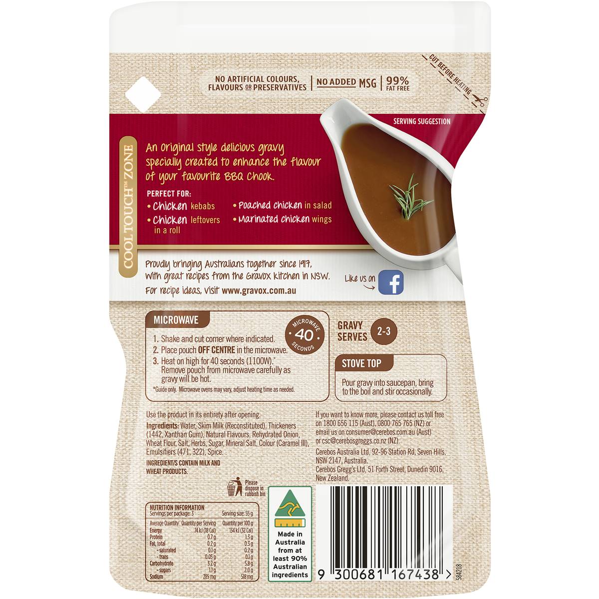 Gravox Best Ever Bbq Chook Liquid Gravy Pouch 165g Woolworths
