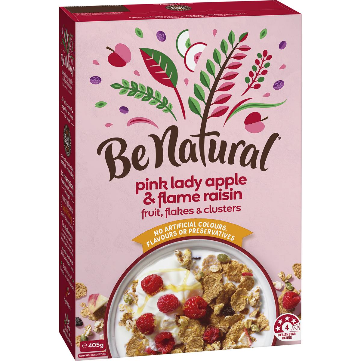 Calories in Be Natural Breakfast Cereal With Pink Lady Apple & Flame