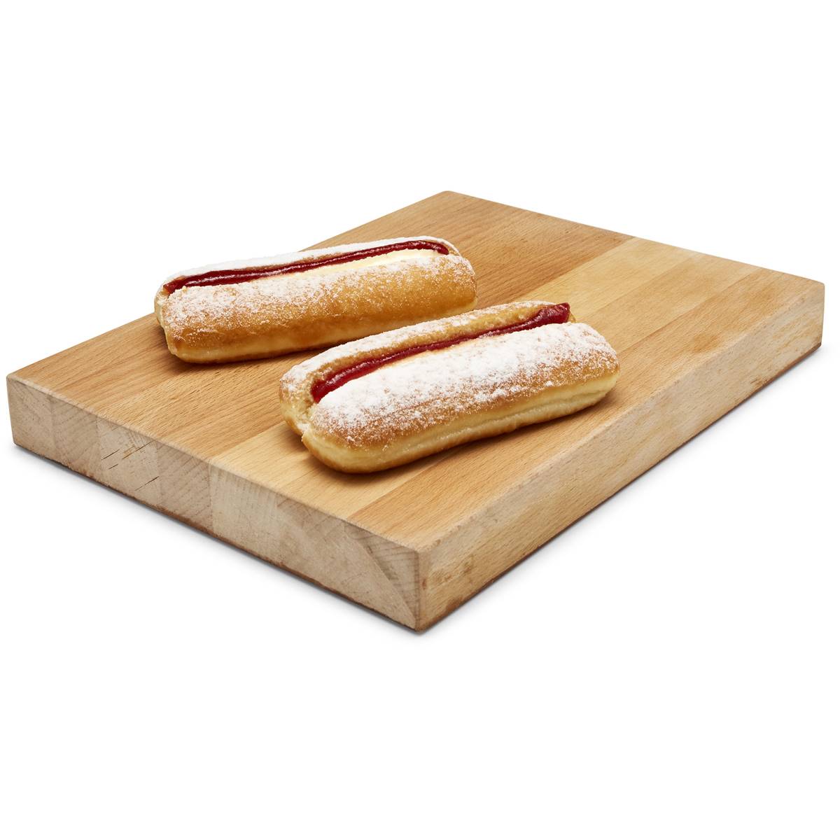 Woolworths Long John Donuts With Fresh Cream & Jam 2 Pack