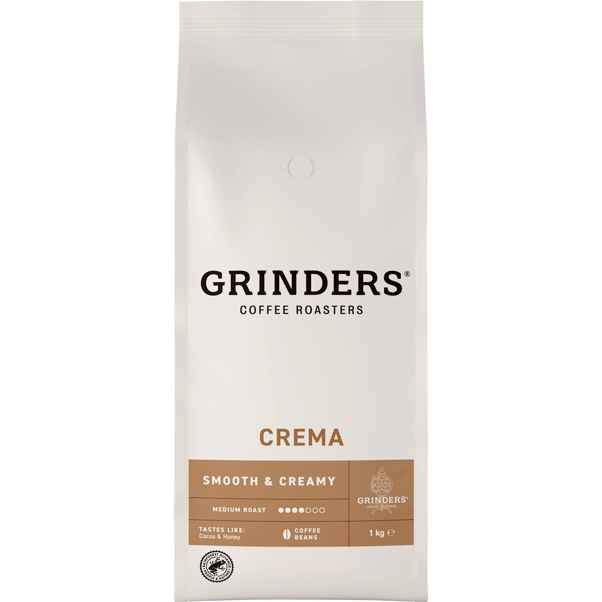 Grinders Crema Coffee Beans 1kg Woolworths