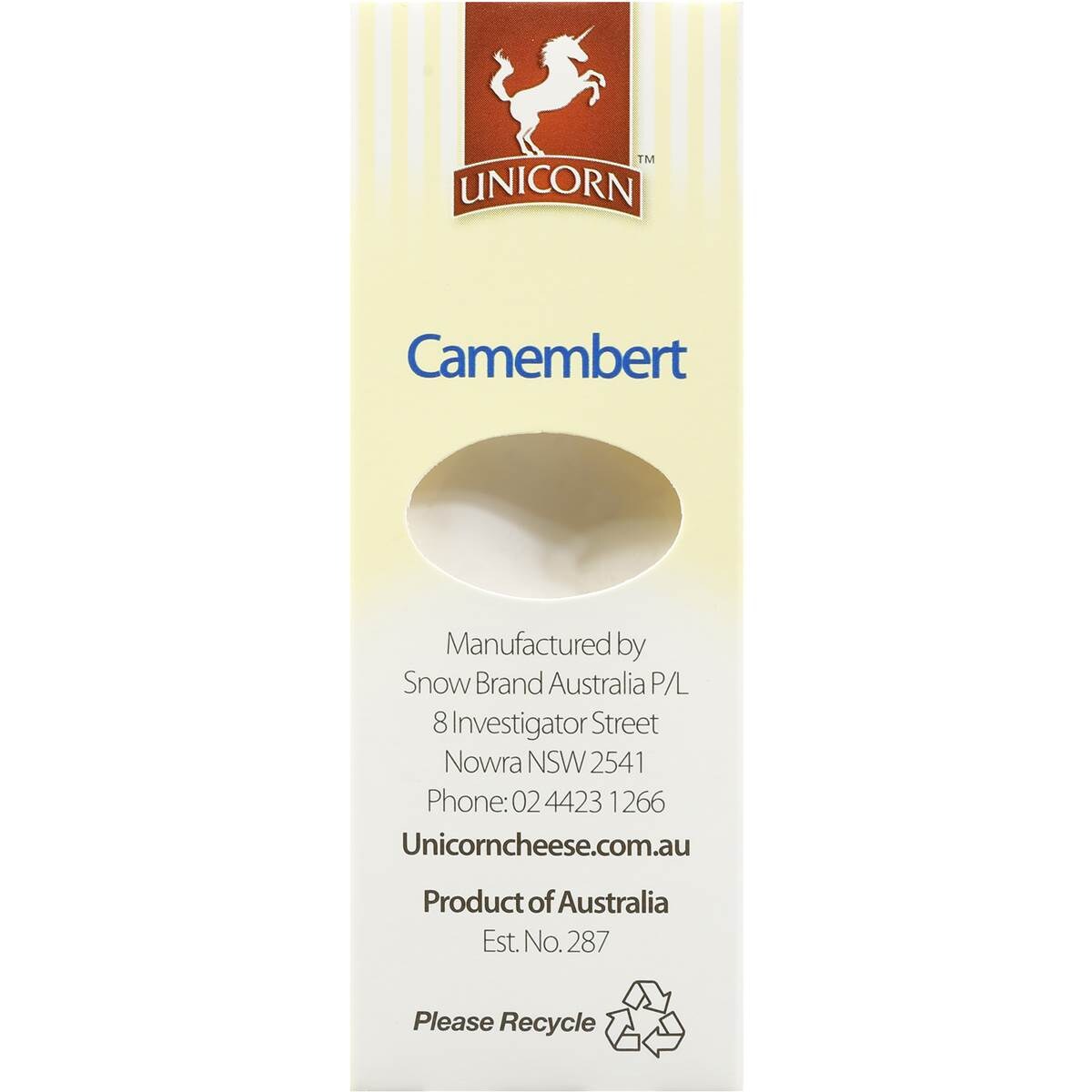 Unicorn Camembert Cheese 125g Woolworths