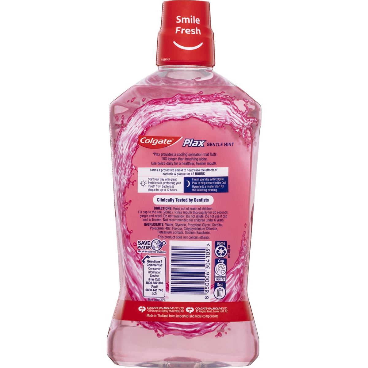Colgate Plax Alcohol Free Gentle Mint Mouthwash 1l Woolworths