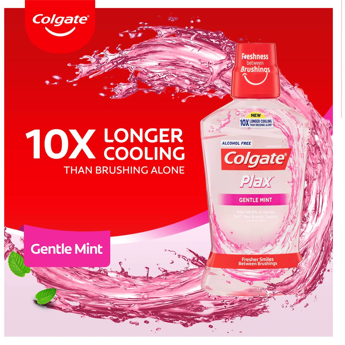 Colgate Plax Alcohol Free Gentle Mint Mouthwash 1l | Woolworths