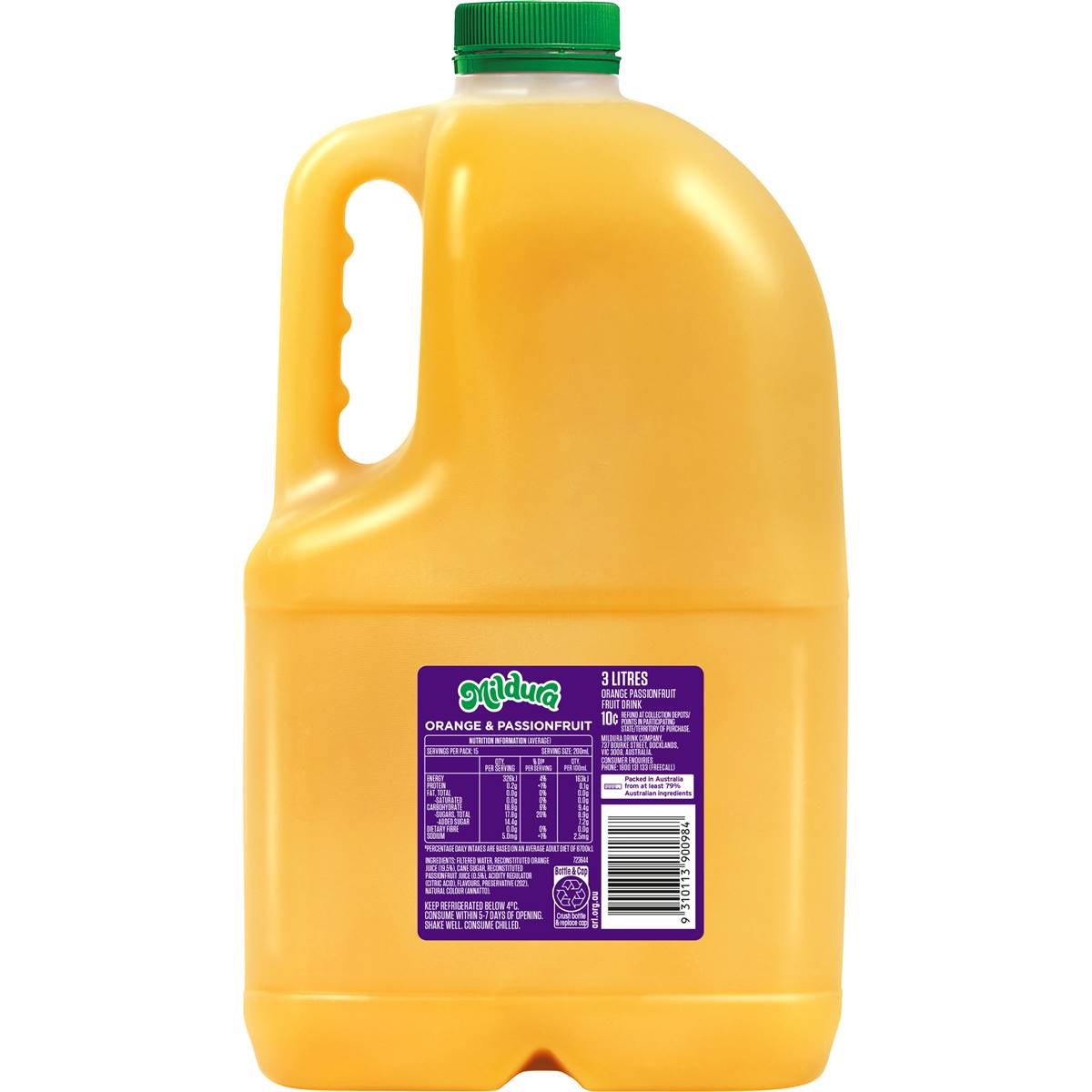 Mildura Orange & Passionfruit Fruit Drink 3l | Woolworths