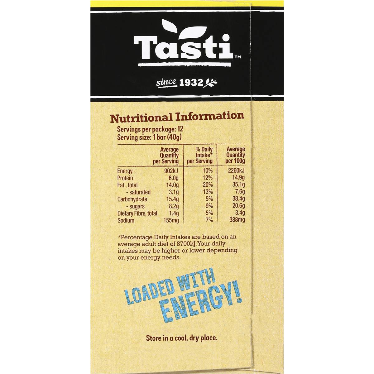 Tasti Nut Bar Value Pack Mega Nuts Peanut Butter 480g Woolworths