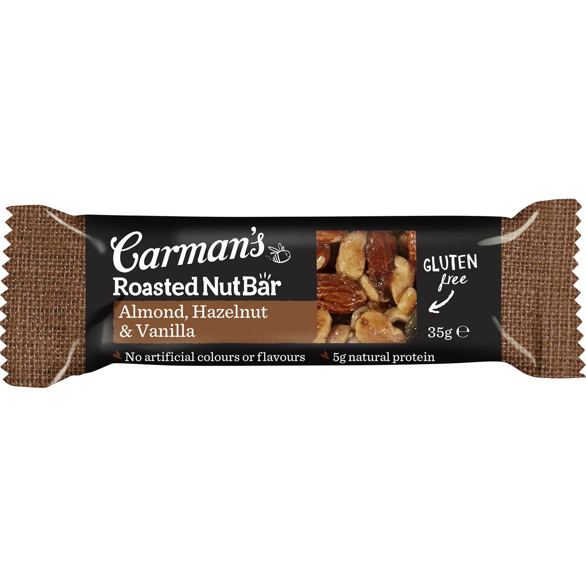 Carman's Almond, Hazelnut Vanilla Nut Bars 5pk 175g Woolworths