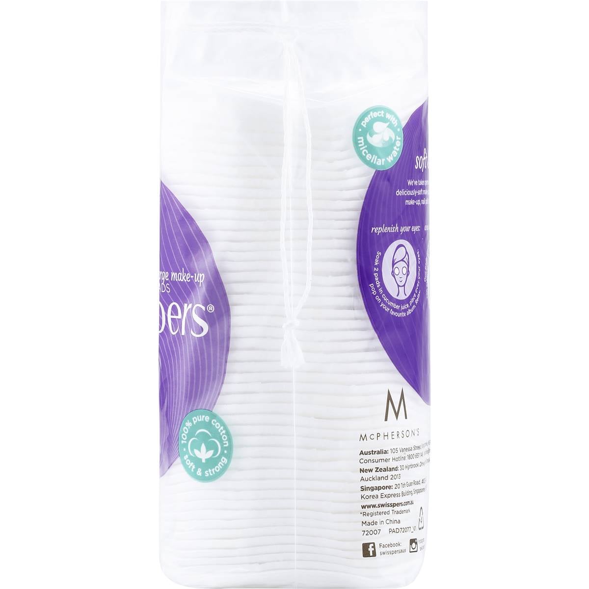 Swisspers Cotton Large Make Up Pads 50 Pack Woolworths