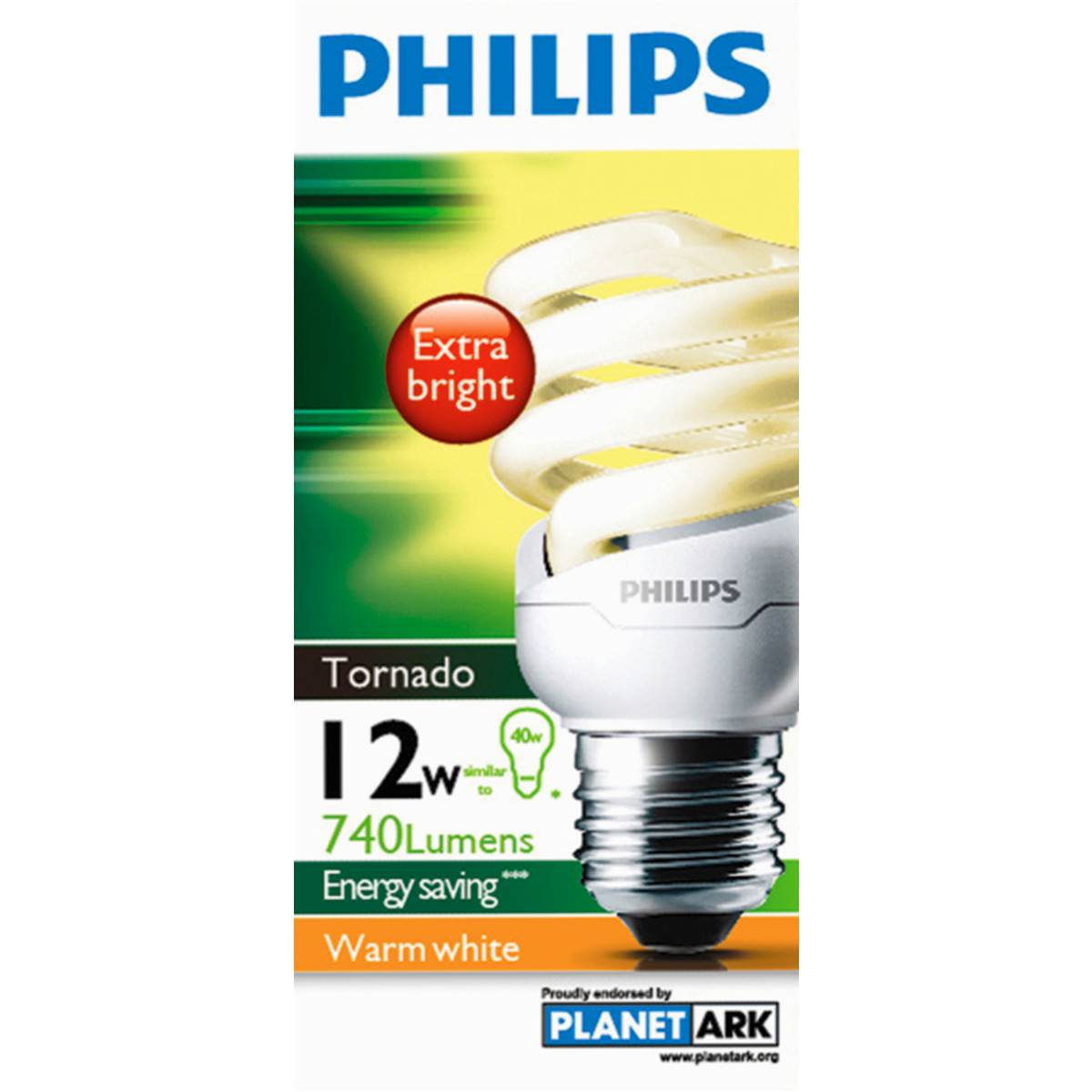 Philips Cfl Tornado Warm White 12w Es Base Each | Woolworths