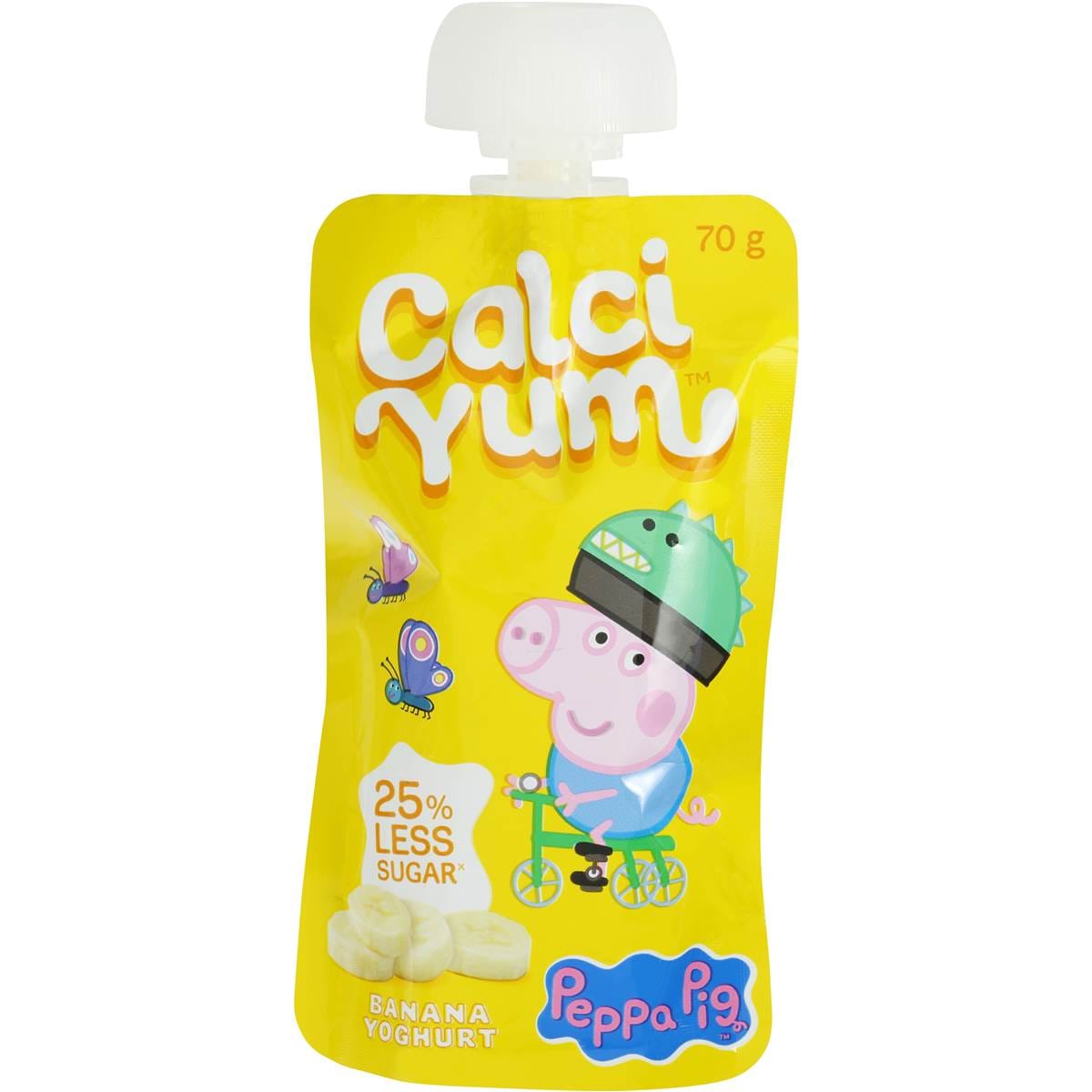 Calci Yum Kids Squeezie Banana Yoghurt 70g Woolworths