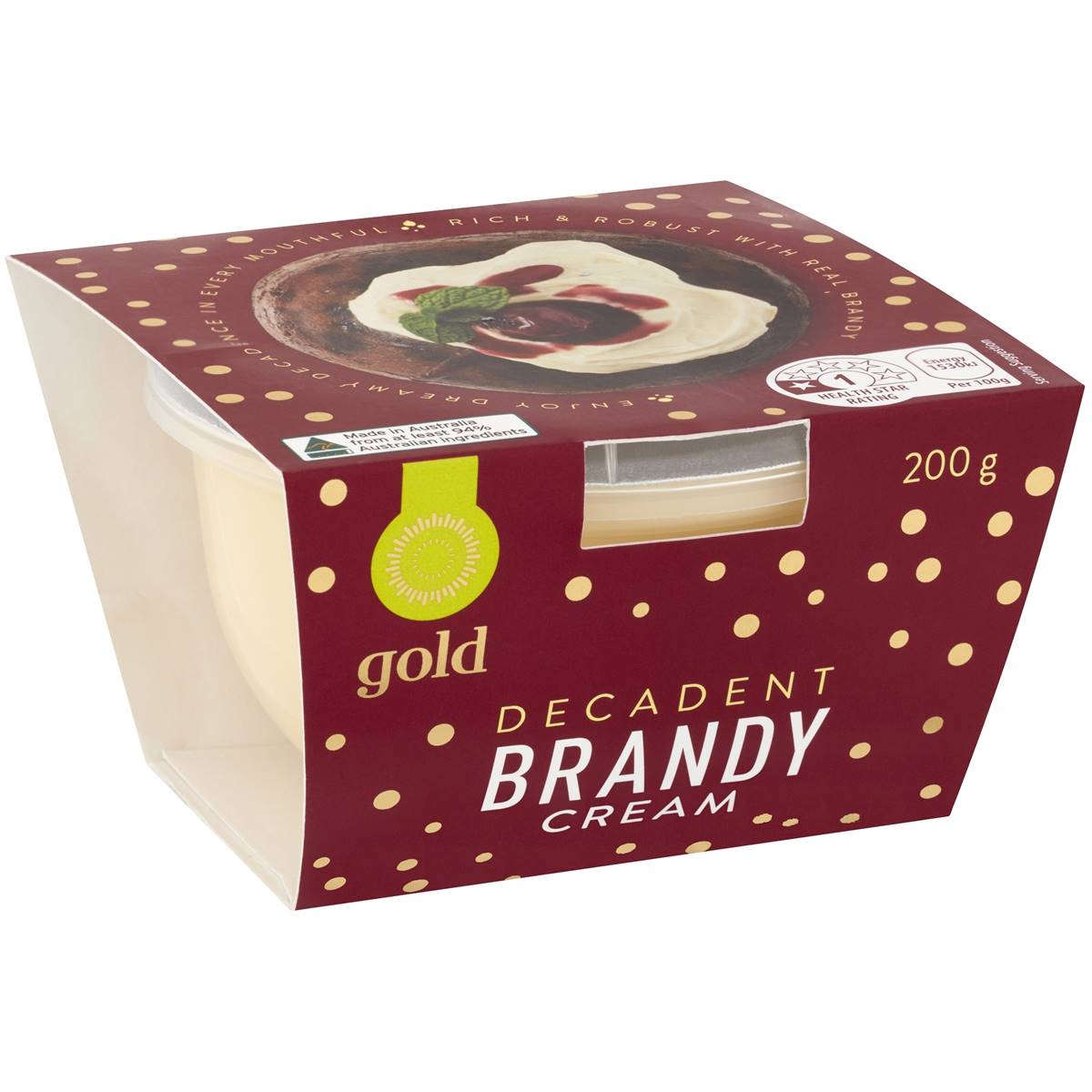 Gold Decadent Brandy Cream 200g Woolworths