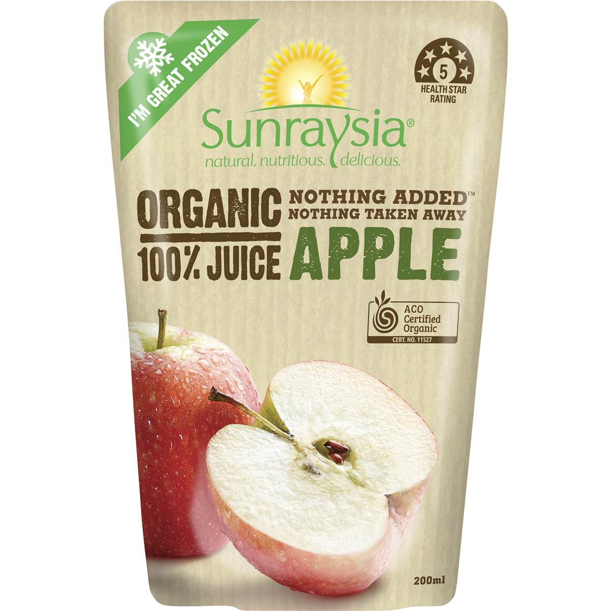 Sunraysia Organic Apple 100 Juice 200ml Woolworths