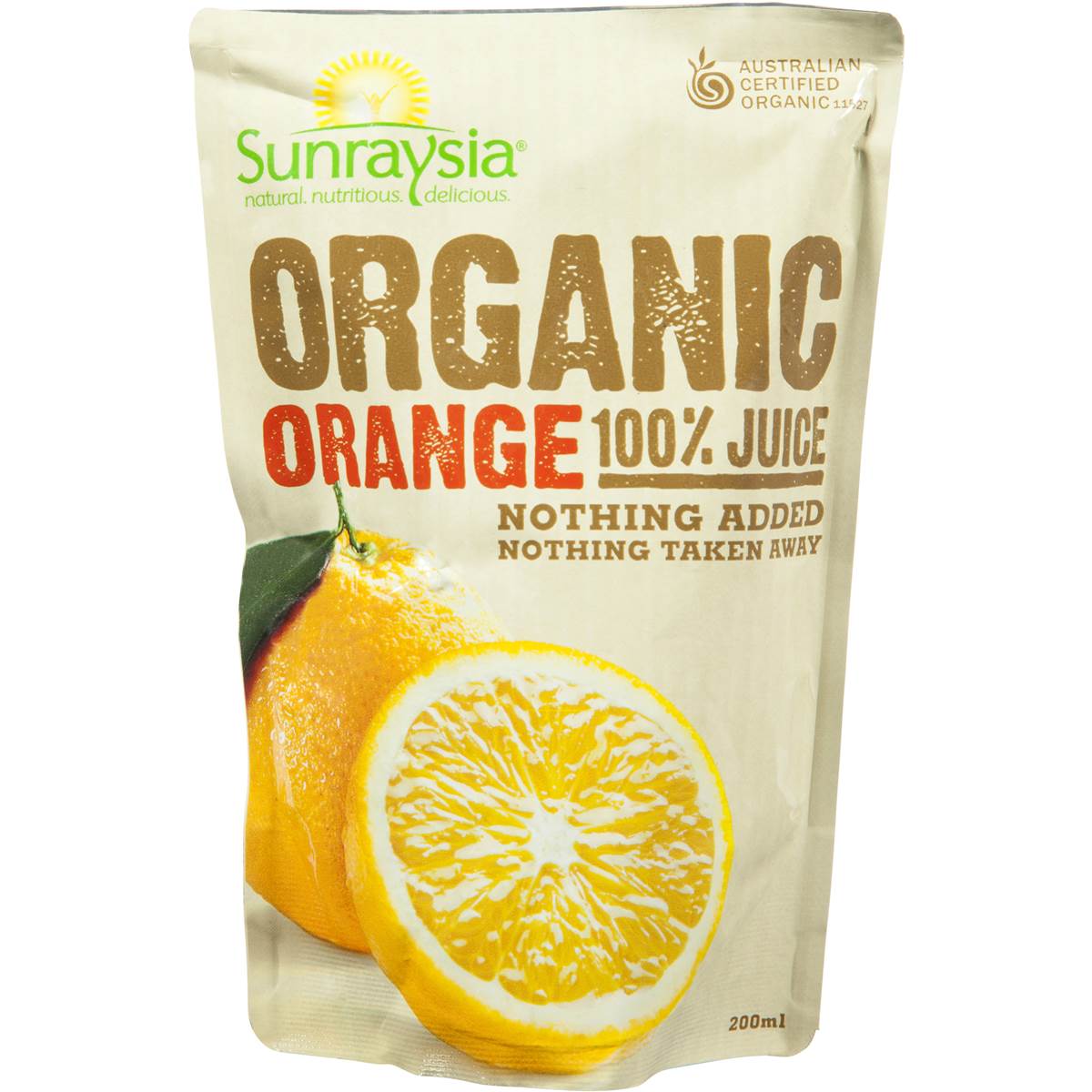 Sunraysia Organic Orange 100 Juice 200ml Woolworths 6036