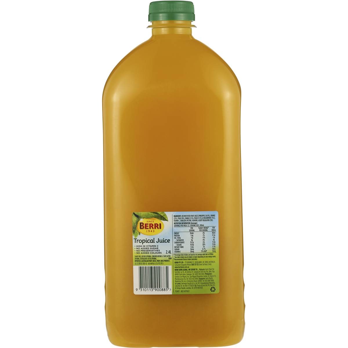 Berri Tropical Juice 2.4l Woolworths