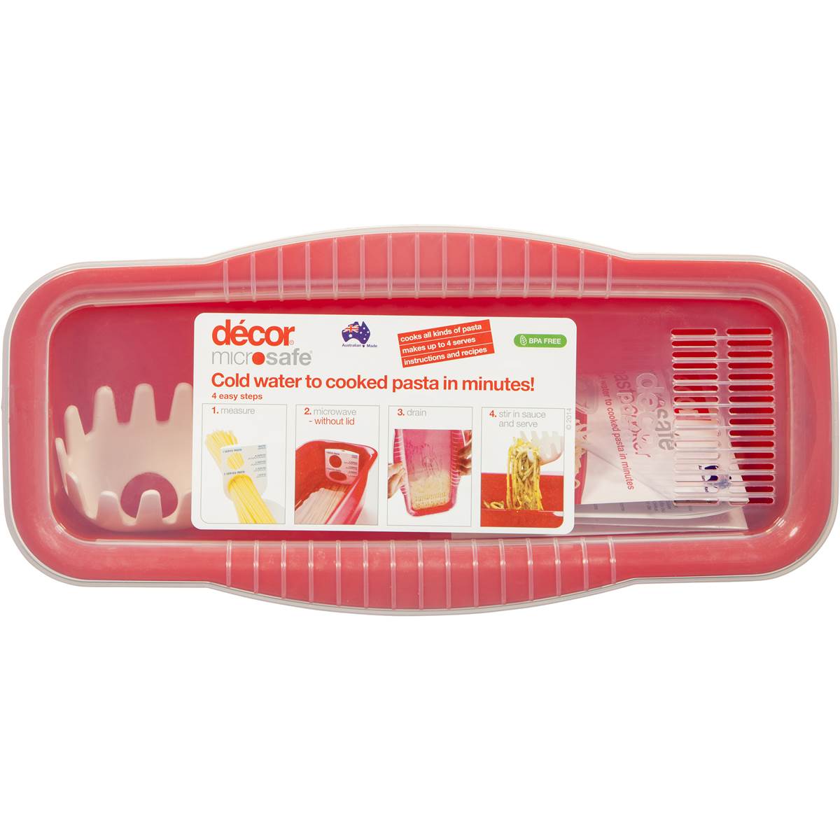 Decor Microsafe Pasta Cooker Each Woolworths Decor Microsafe Pasta Cooker Image Left Side