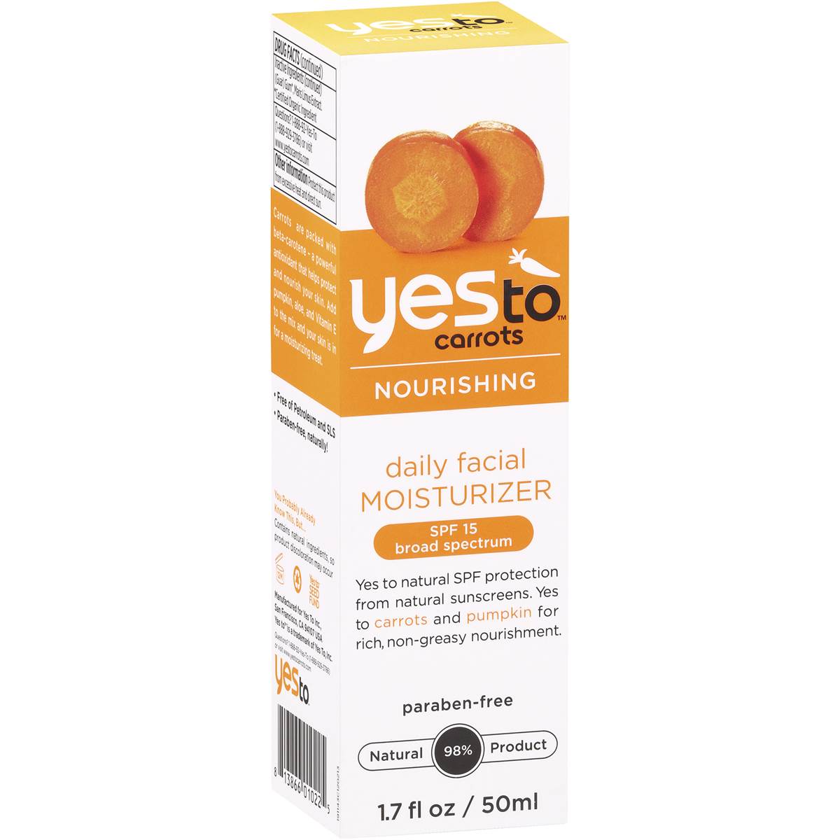Yes To Carrots Body Moisturiser Spf15 50ml Woolworths