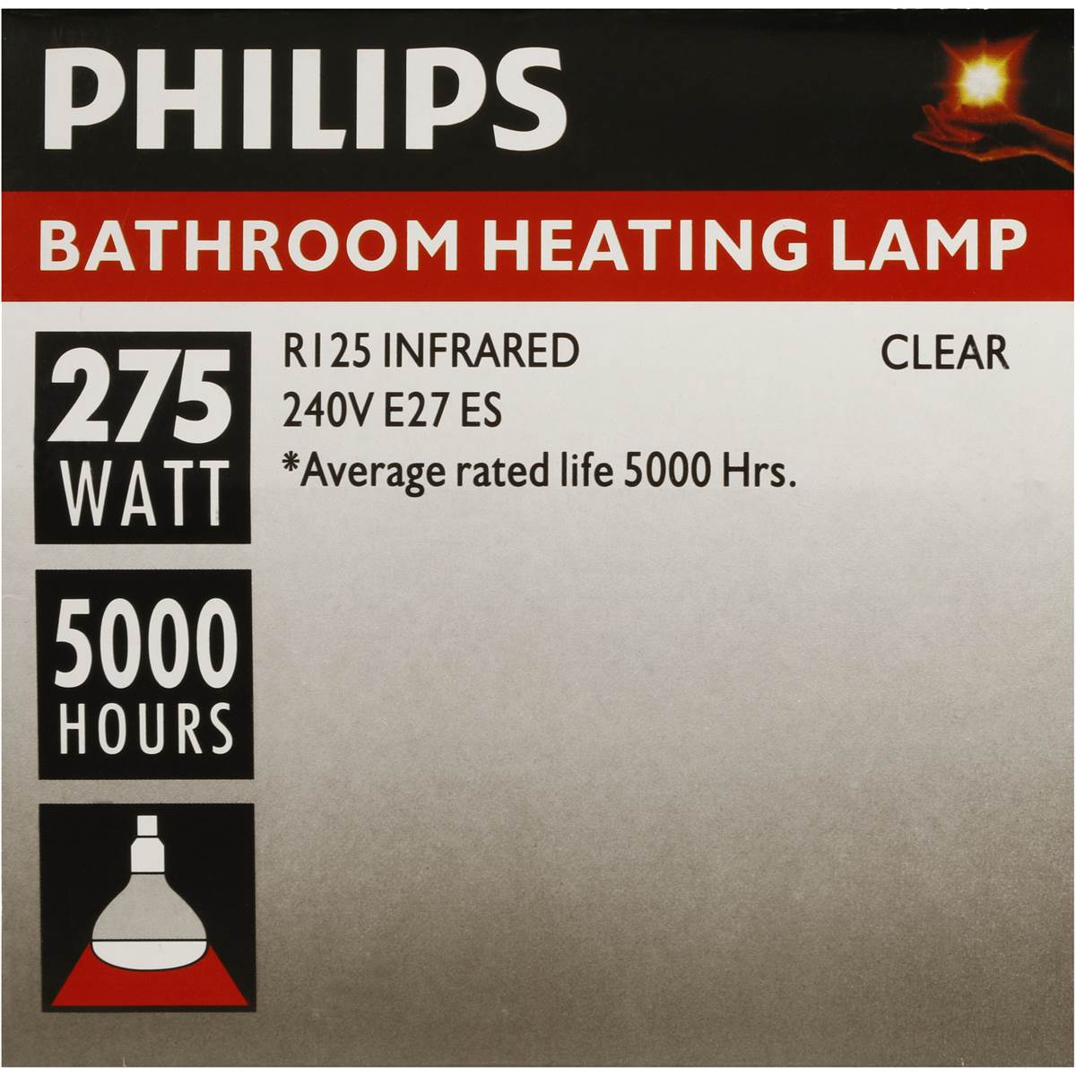 Philips Bathroom Heat Globe 275w Es Base Each Woolworths