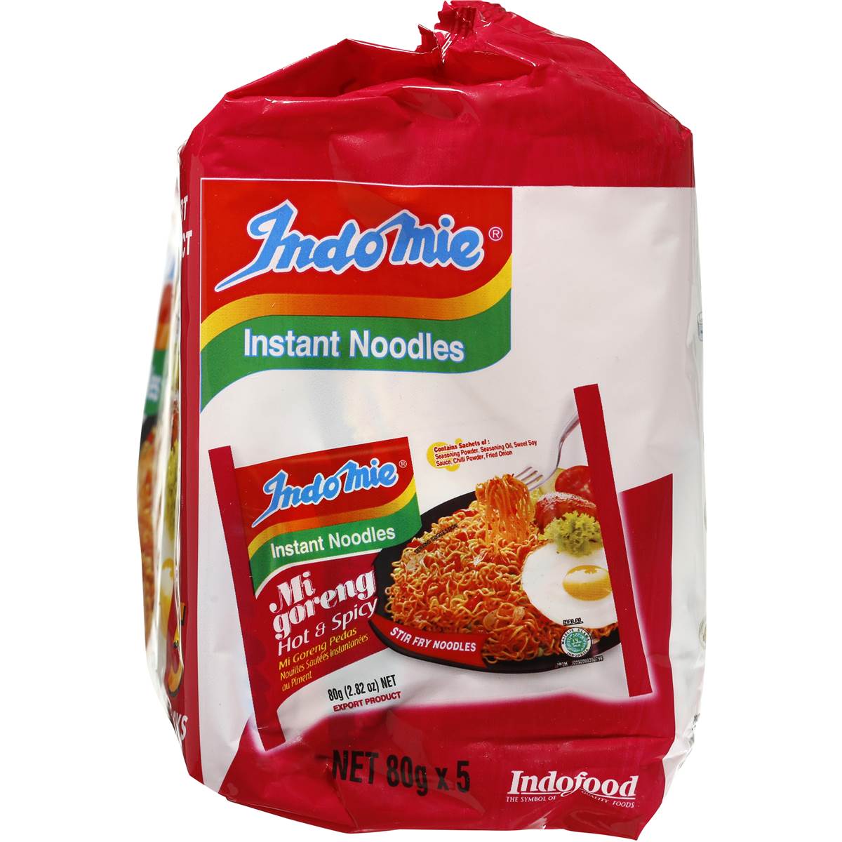 Indomie Hot & Spicy Noodles 5pk 400g Woolworths