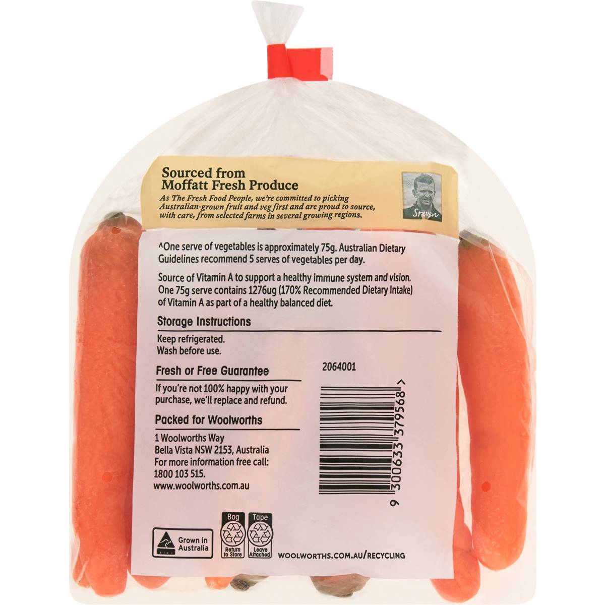 Woolworths Baby Carrots 500g Woolworths