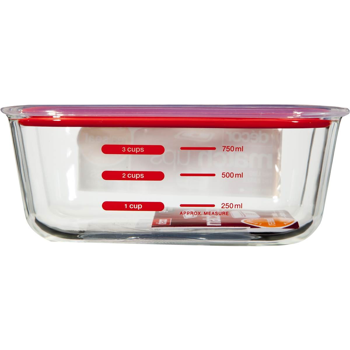 Decor Matchups Glass Storer Oblong 1l Woolworths