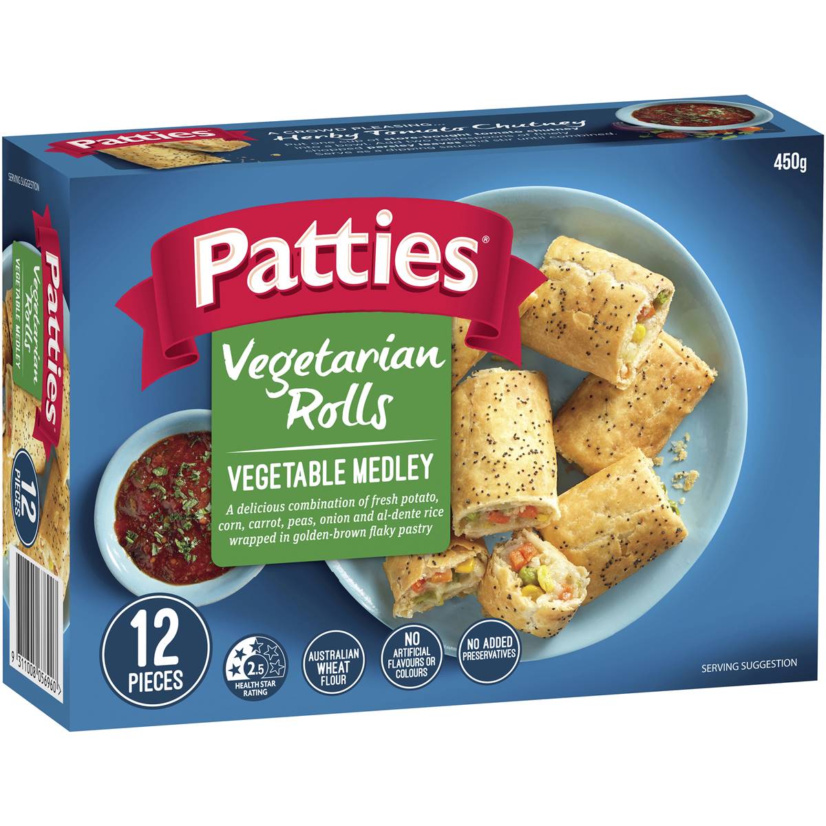 Patties Party Sausage Rolls Vegetable Medley 12 Pack Woolworths
