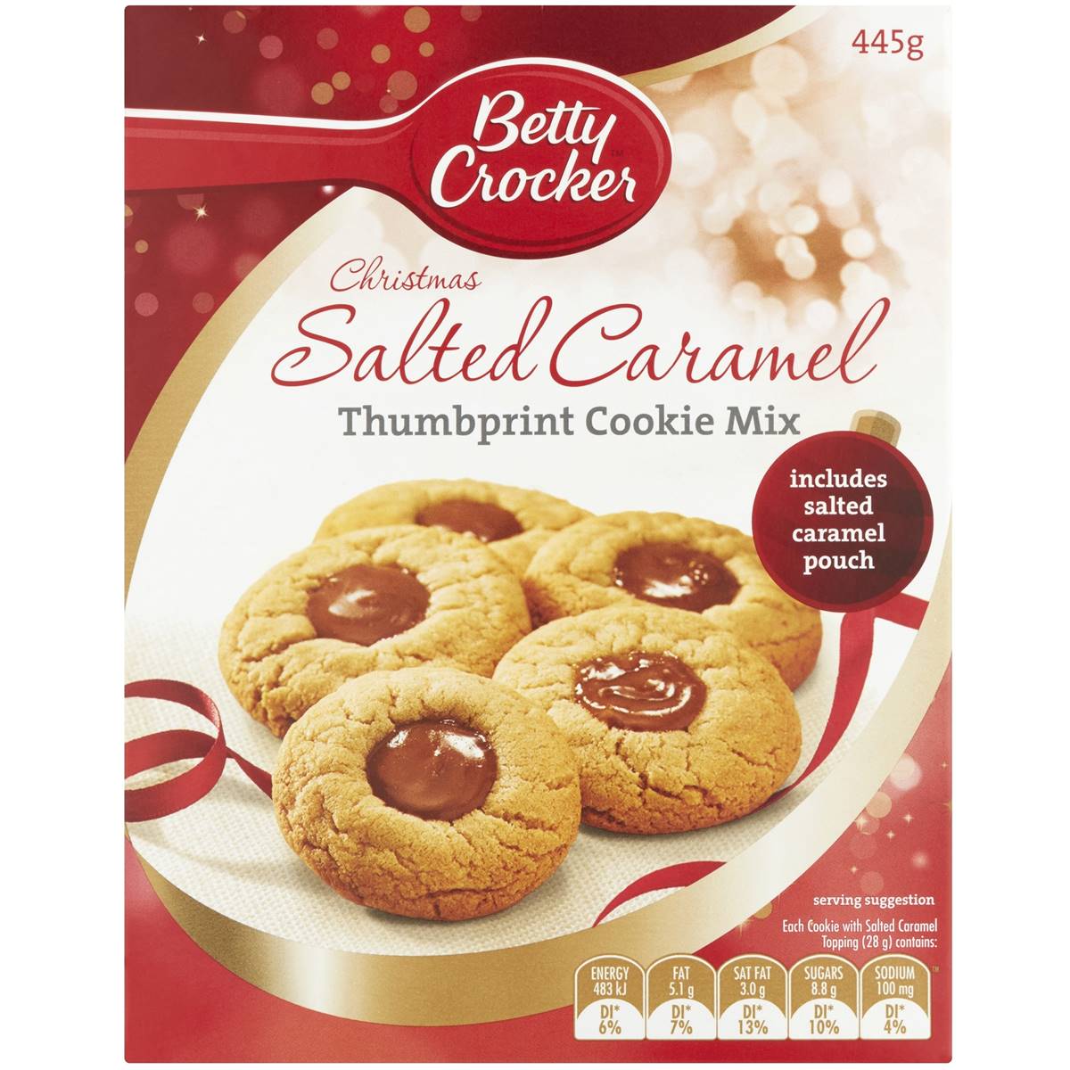 Betty Crocker Christmas Salted Caramel Thumbprint Cookie Mix 445g ...