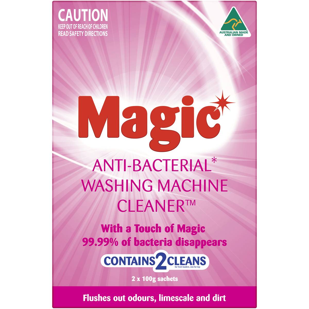Rubbedin Magic Top & Front Loader Washing Machine Cleaner 2x100g