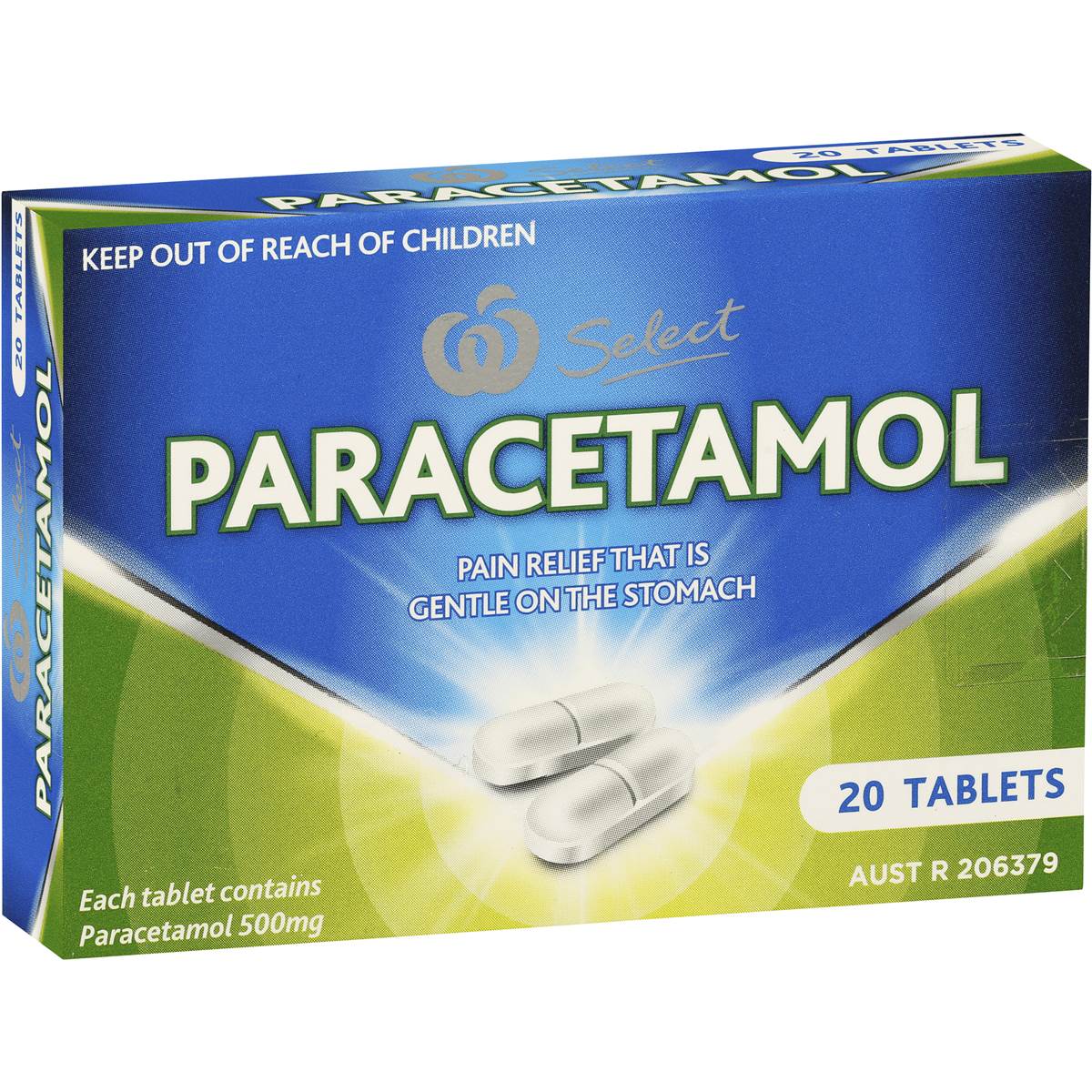 Woolworths Select Paracetamol Tablets 20 Pack | Woolworths