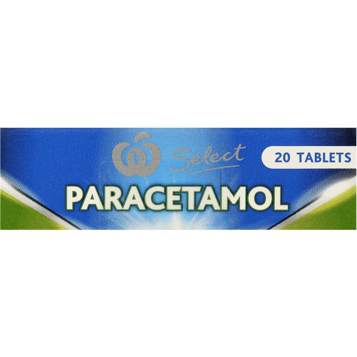 Woolworths Select Paracetamol Tablets 20 Pack Woolworths