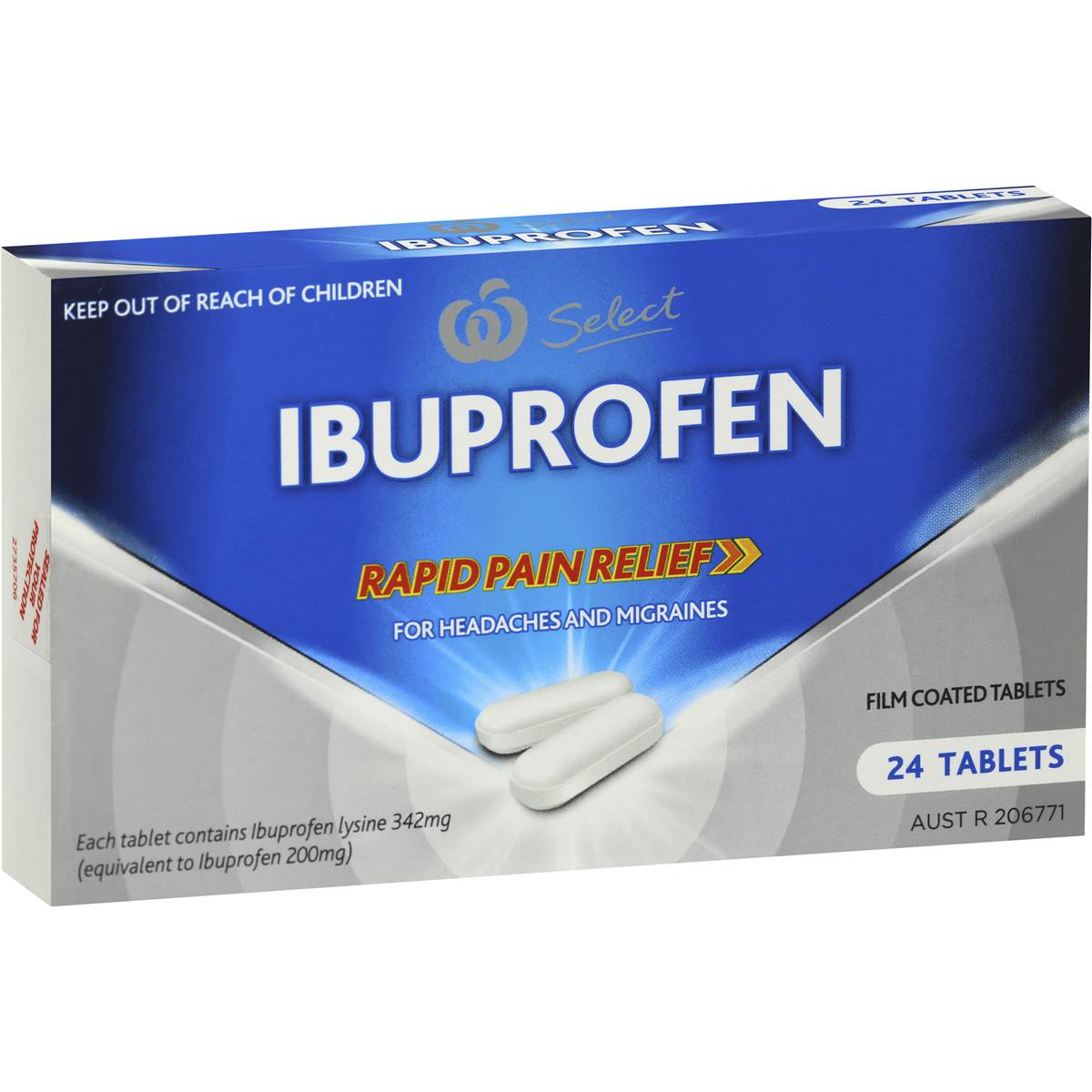 Woolworths Select Ibuprofen Rapid Caplets 24pk Woolworths
