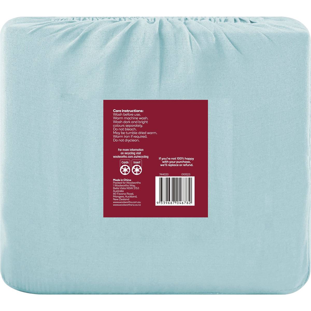 Essentials Plain Dyed Fitted Sheet Set Micro Fibre Queen Bed Each