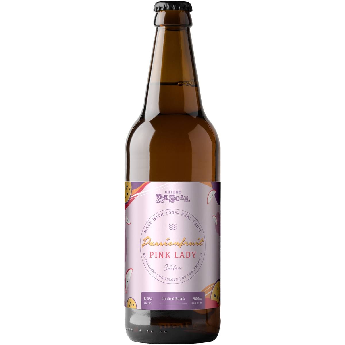 Cheeky Rascal Passionfruit & Pink Lady Cider Bottle