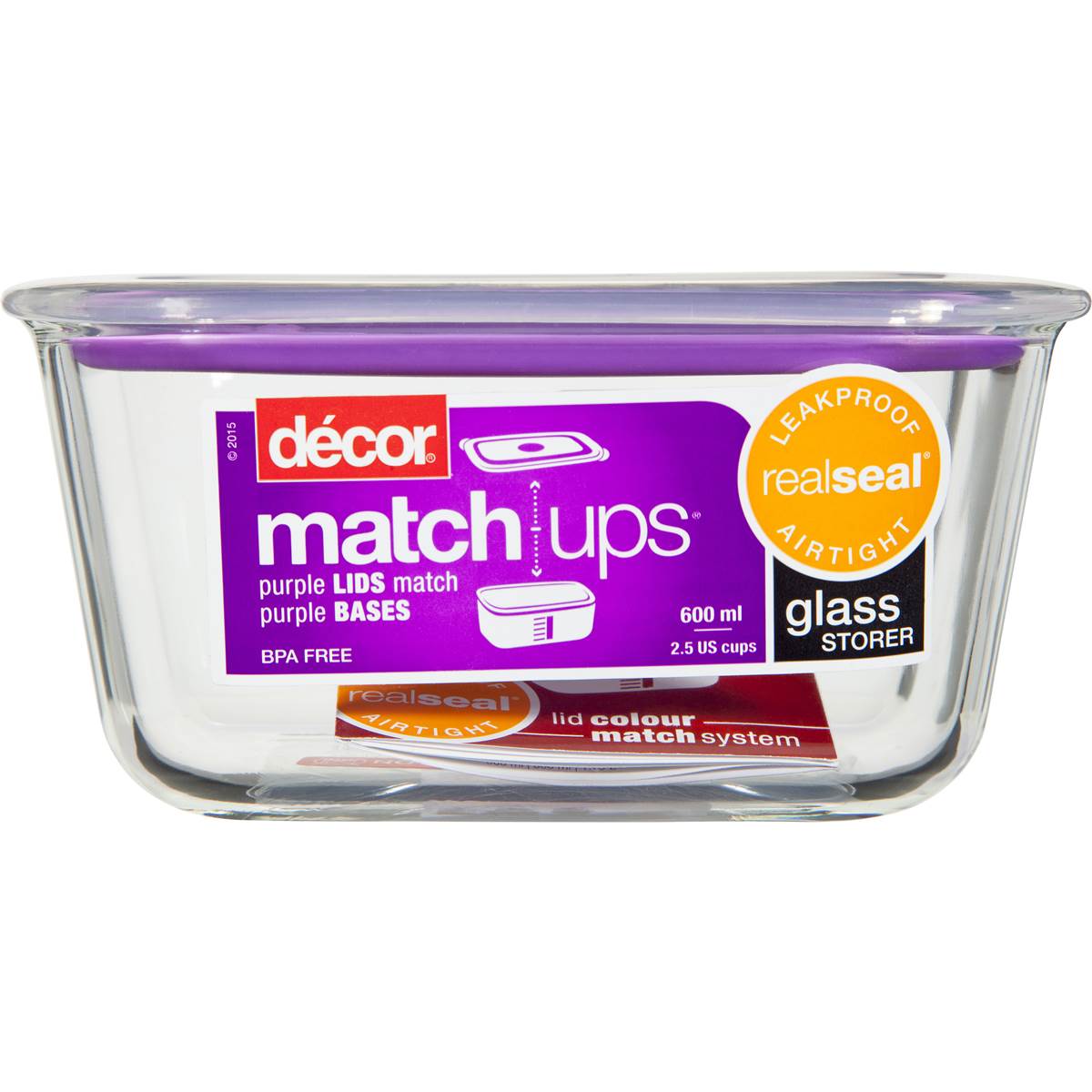 Decor Matchups Glass Storer Oblong 600ml Woolworths
