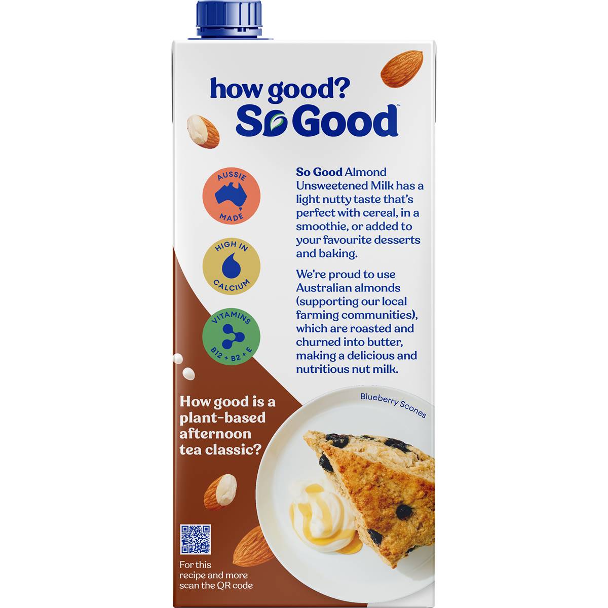 Sanitarium So Good Long Life Unsweetened Almond Milk 1l Woolworths