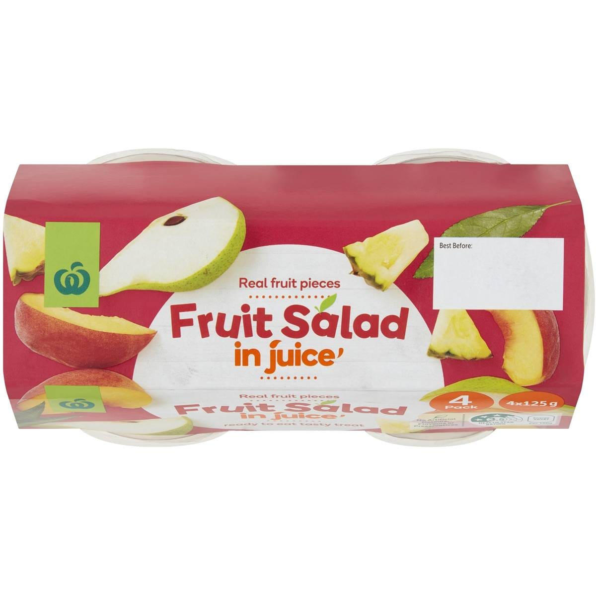 Woolworths Fruit Salad In Juice Cups 4 Pack Woolworths