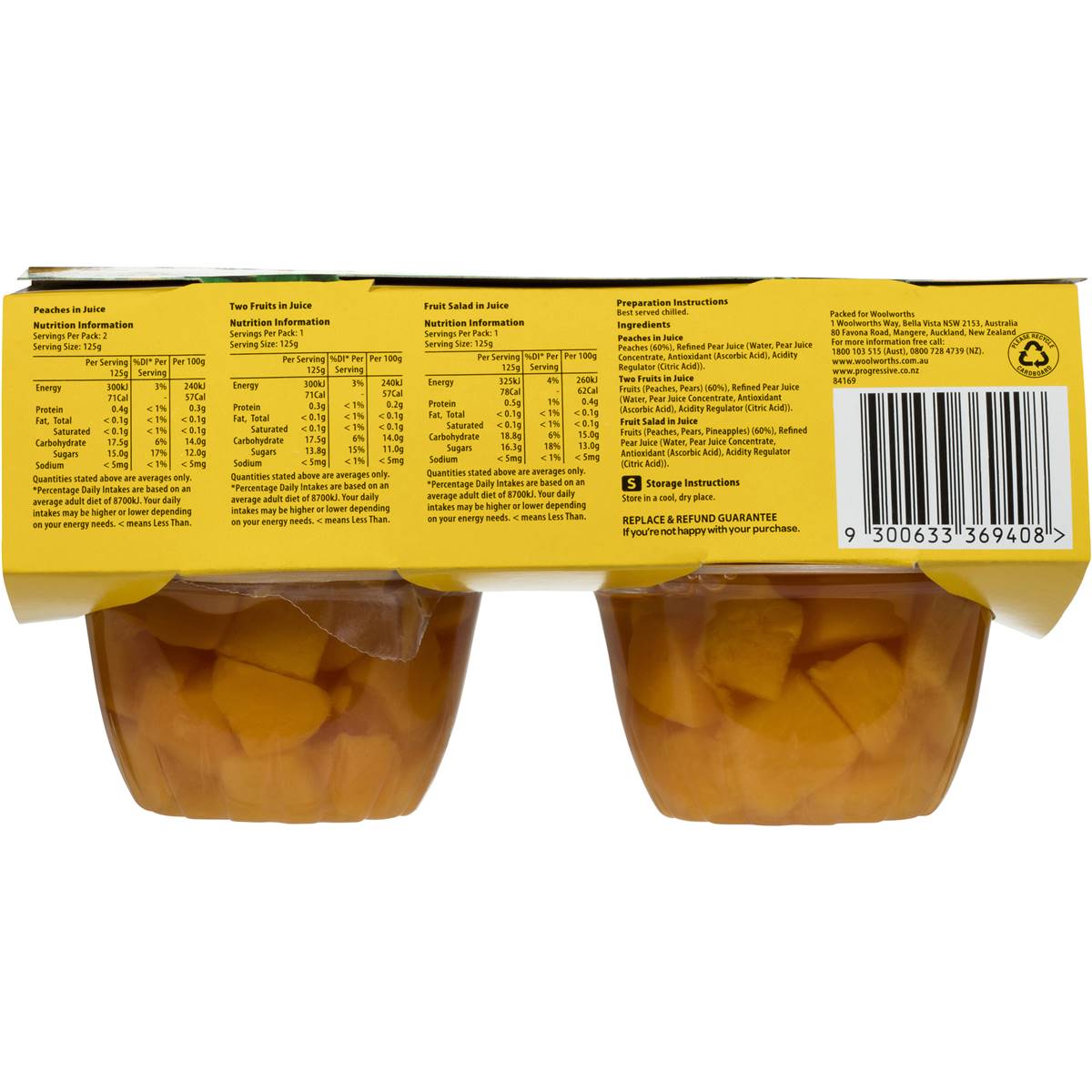 Woolworths Fruit Salad Favourites In Juice 4x125g Woolworths