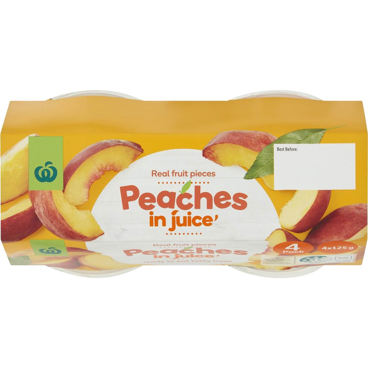 Woolworths Peaches In Juice Cups 4 Pack Woolworths