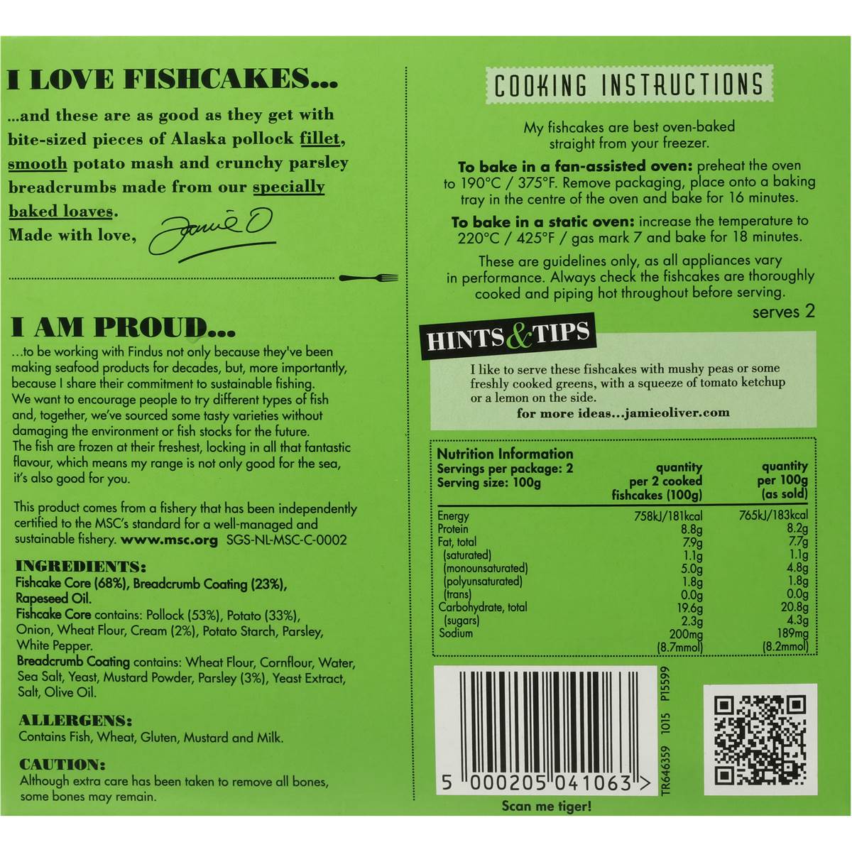 Findus Jamie Oliver Fish Cakes With Parsley Crumb 4pk 200g | Woolworths