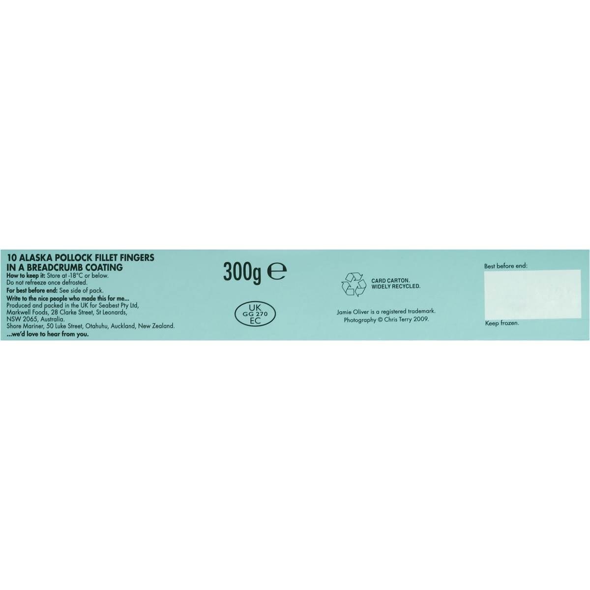 Findus Jamie Oliver Fish Fingers 10pk 300g Woolworths