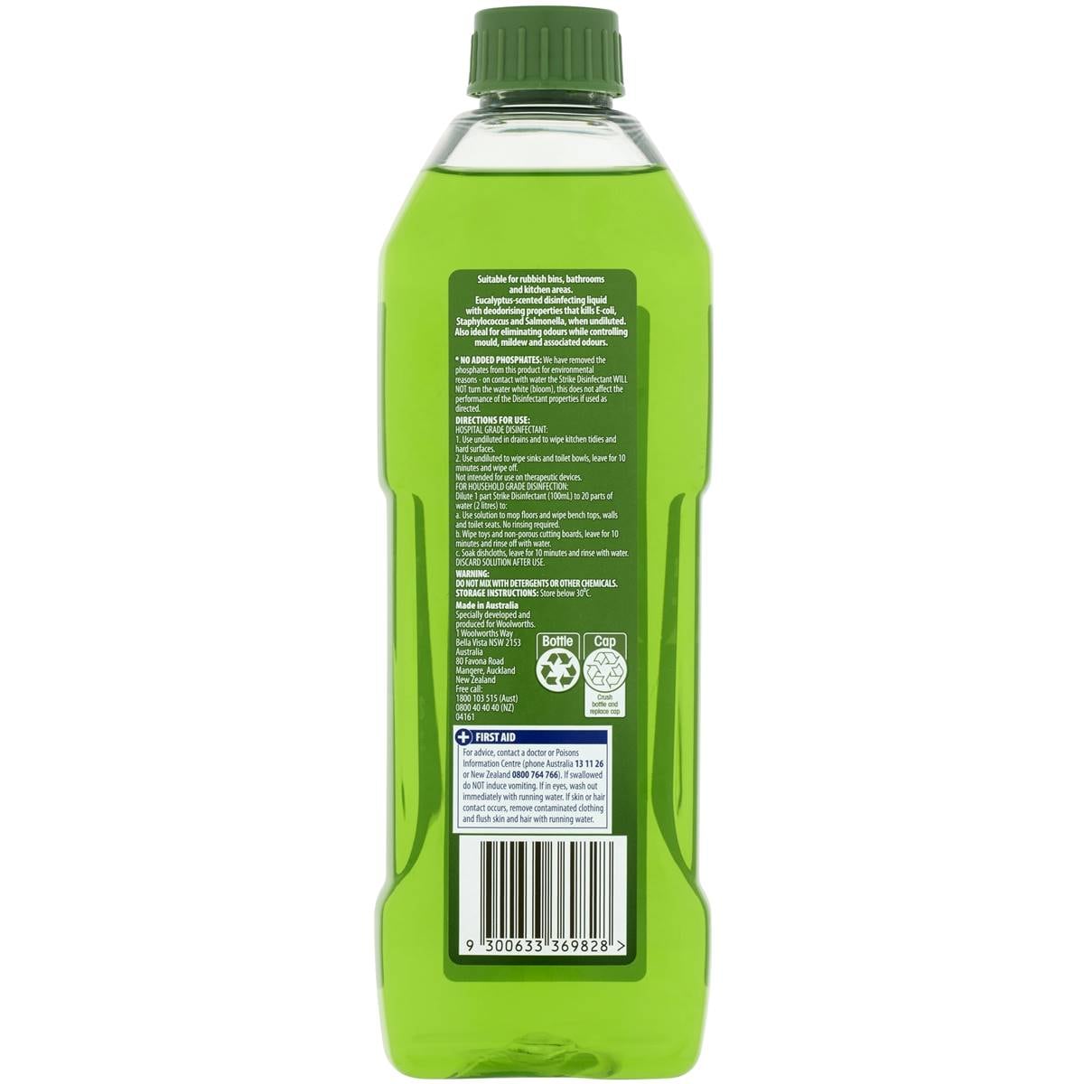 Strike Disinfectant Eucalyptus 500ml Woolworths