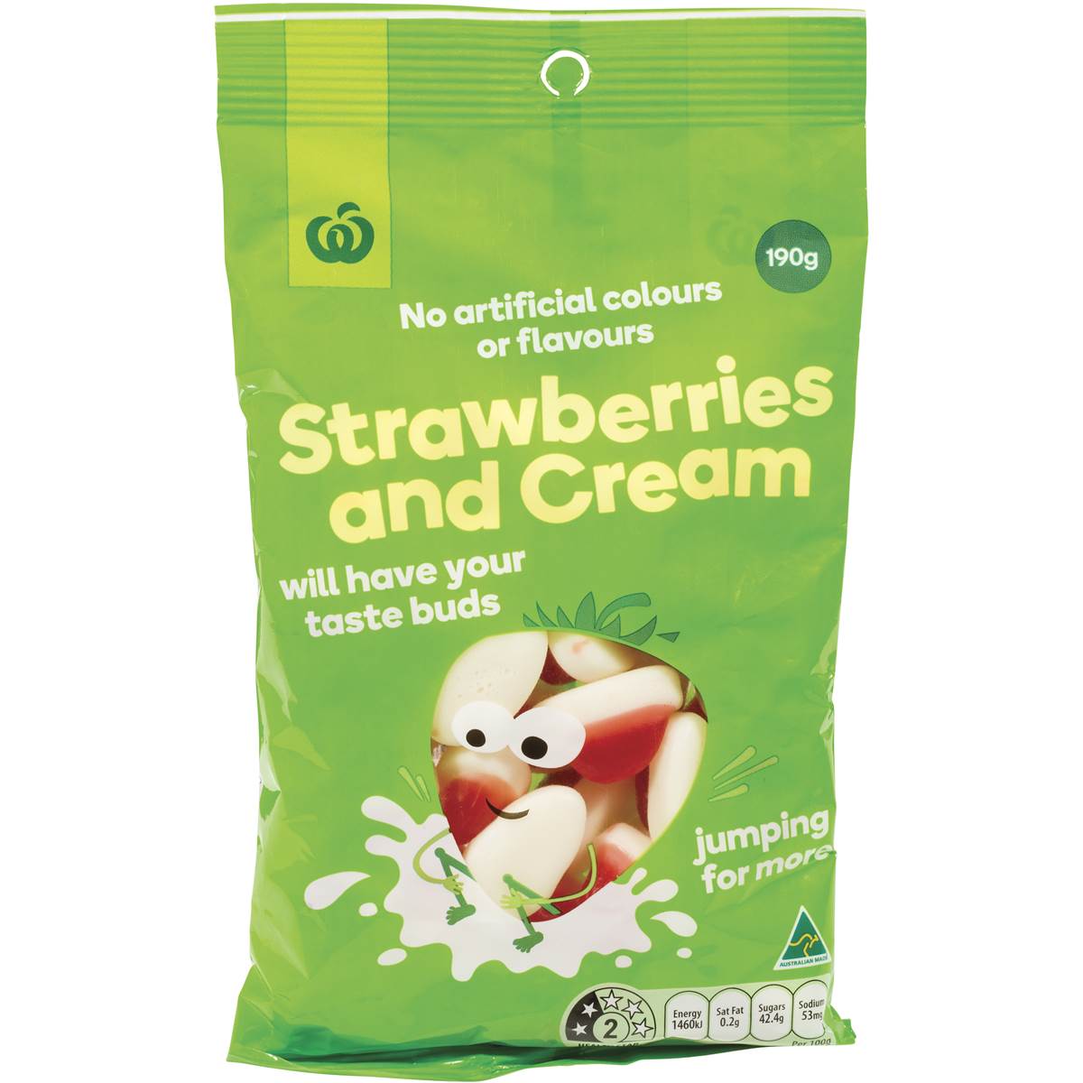 Woolworths Select Strawberries & Cream 190g Woolworths