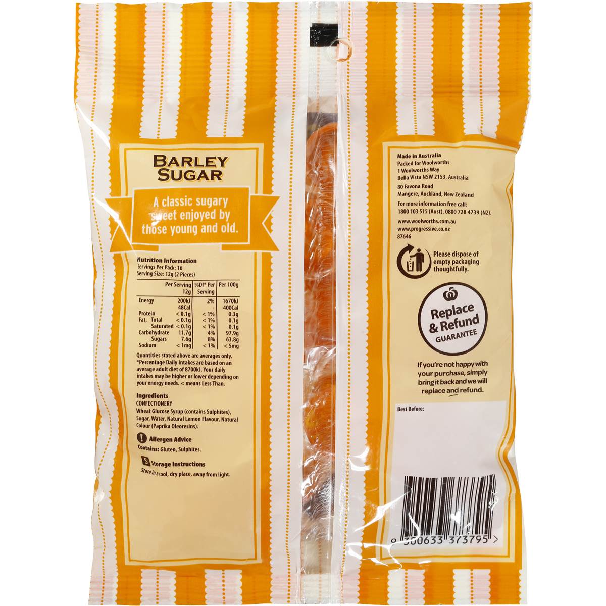 Woolworths Select Barley Sugar 200g Woolworths