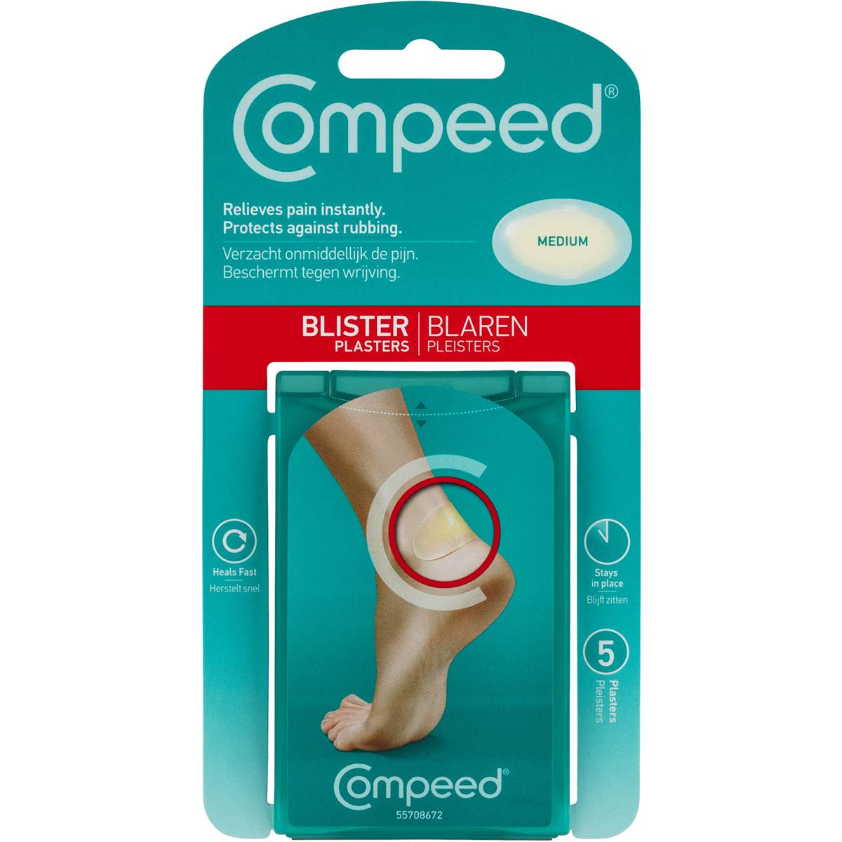 Compeed Medium Blister Plaster 5 Pack | Woolworths