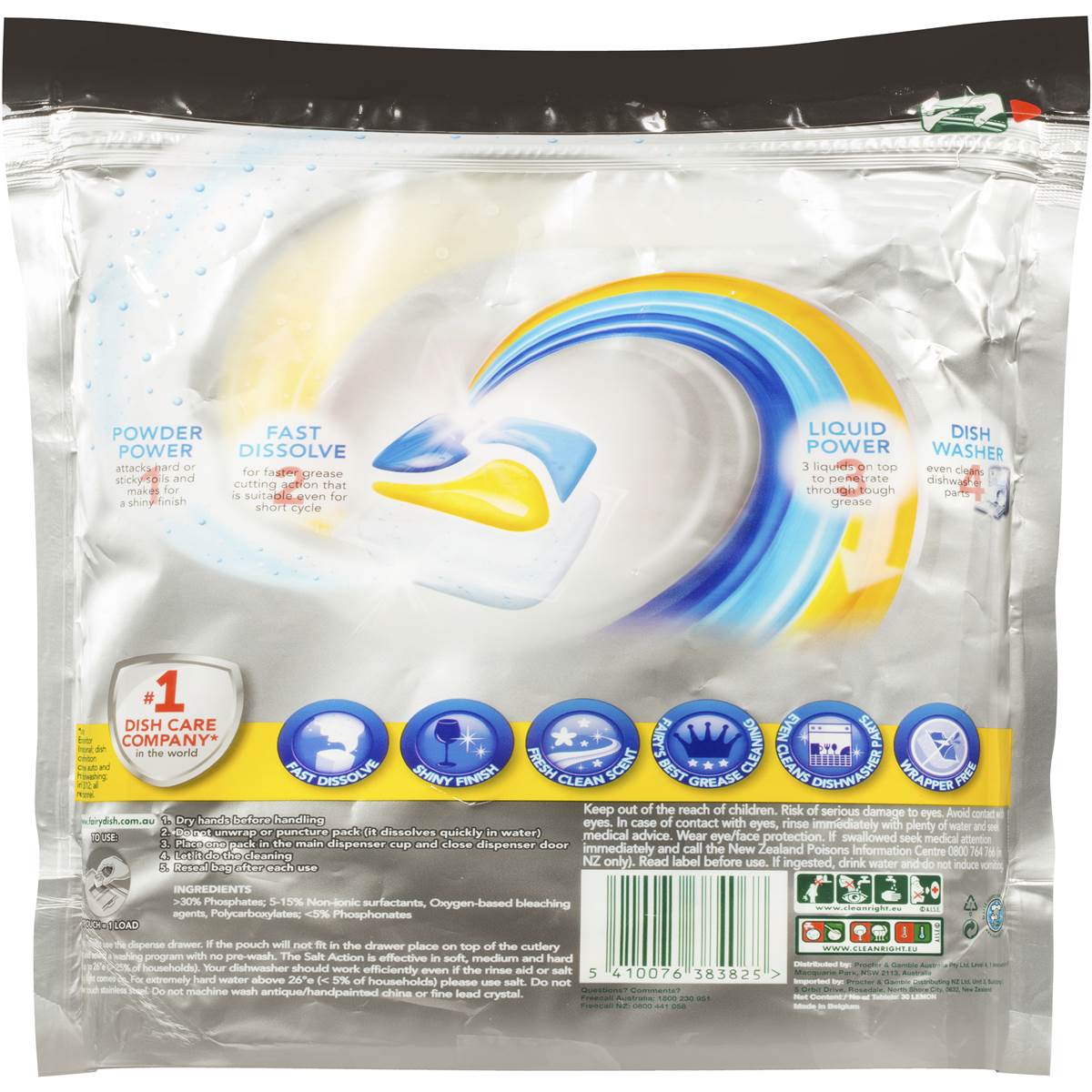 Fairy Platinum All In One Dishwasher Tablets Lemon 20pk 337g | Woolworths