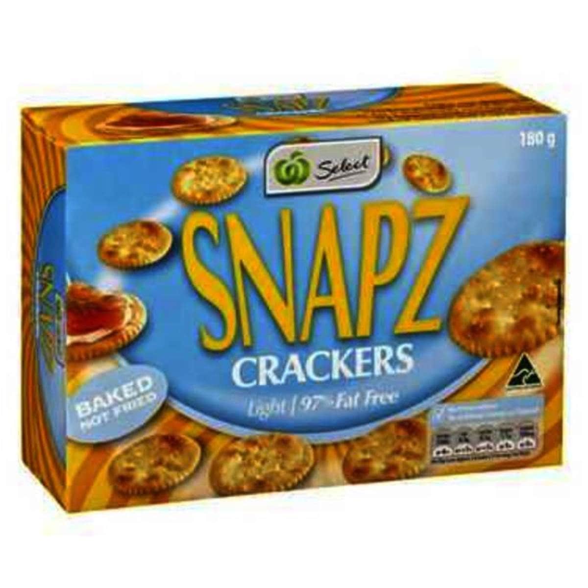 Woolworths Select Snapz Cracker Light 180g Woolworths