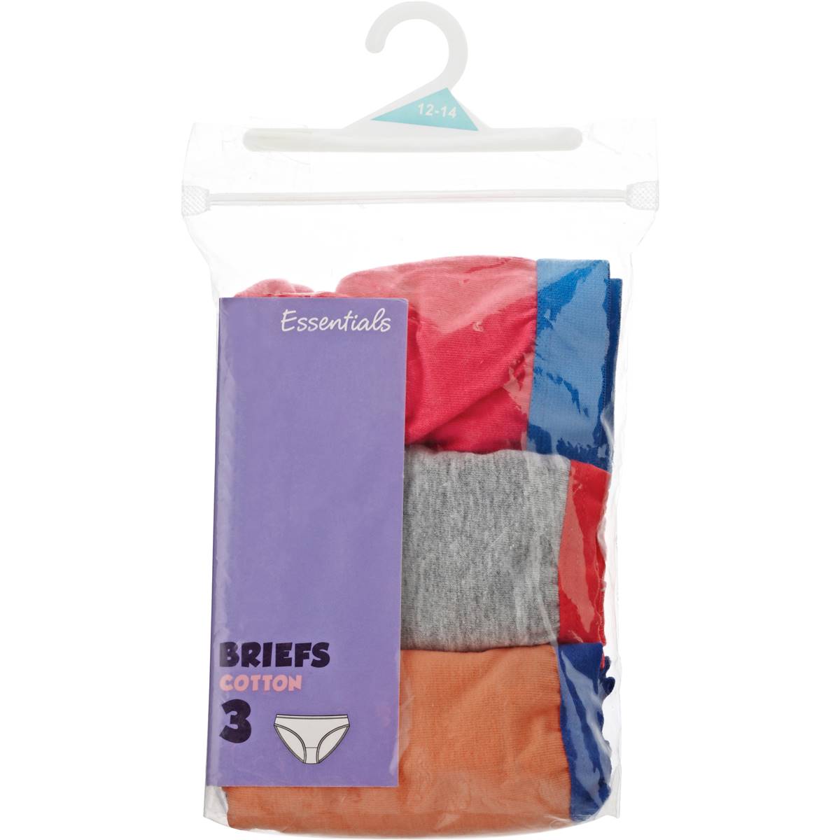 Essentials Underwear Girl's Elastic Briefs 1214 Each Woolworths