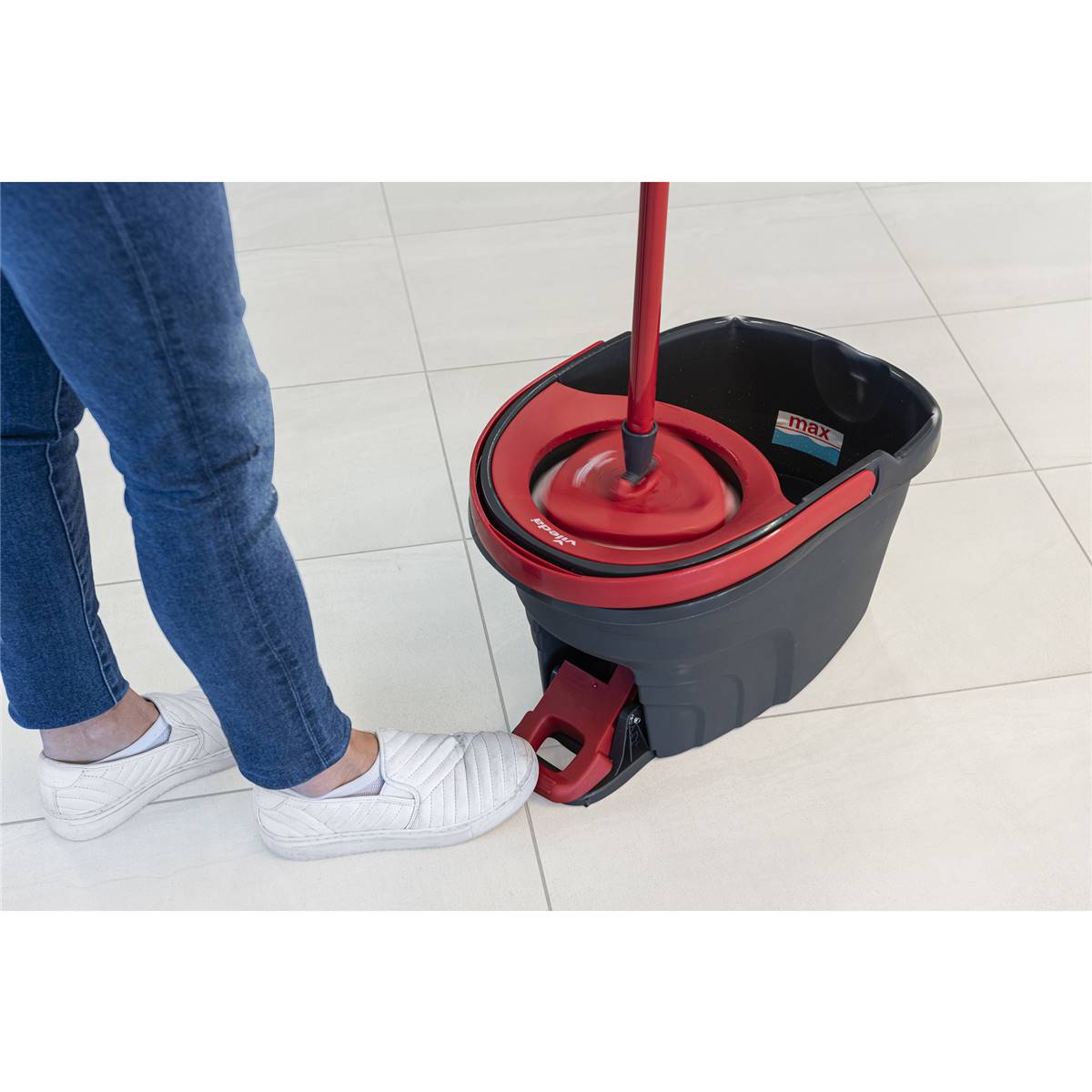 Vileda Easy Wring & Clean Turbo Spin Mop & Bucket Set Each Woolworths