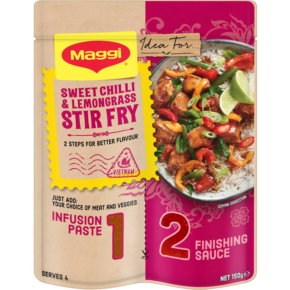 Maggi Stir Fry Sweet Chilli Lemongrass Flavour 150g Woolworths