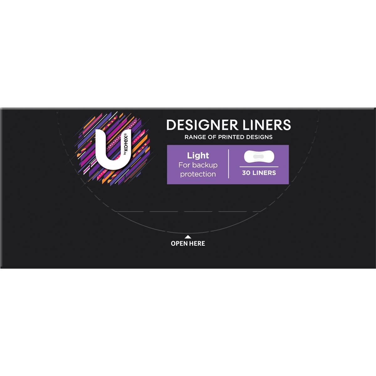 U By Kotex Designer Series Liners Protect Liners 30 Pack Woolworths