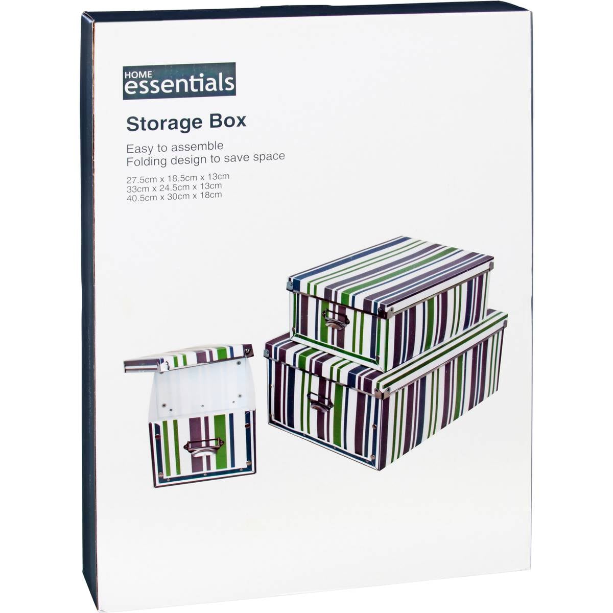 Essentials Storage Box Top Lid 3 Pack Woolworths