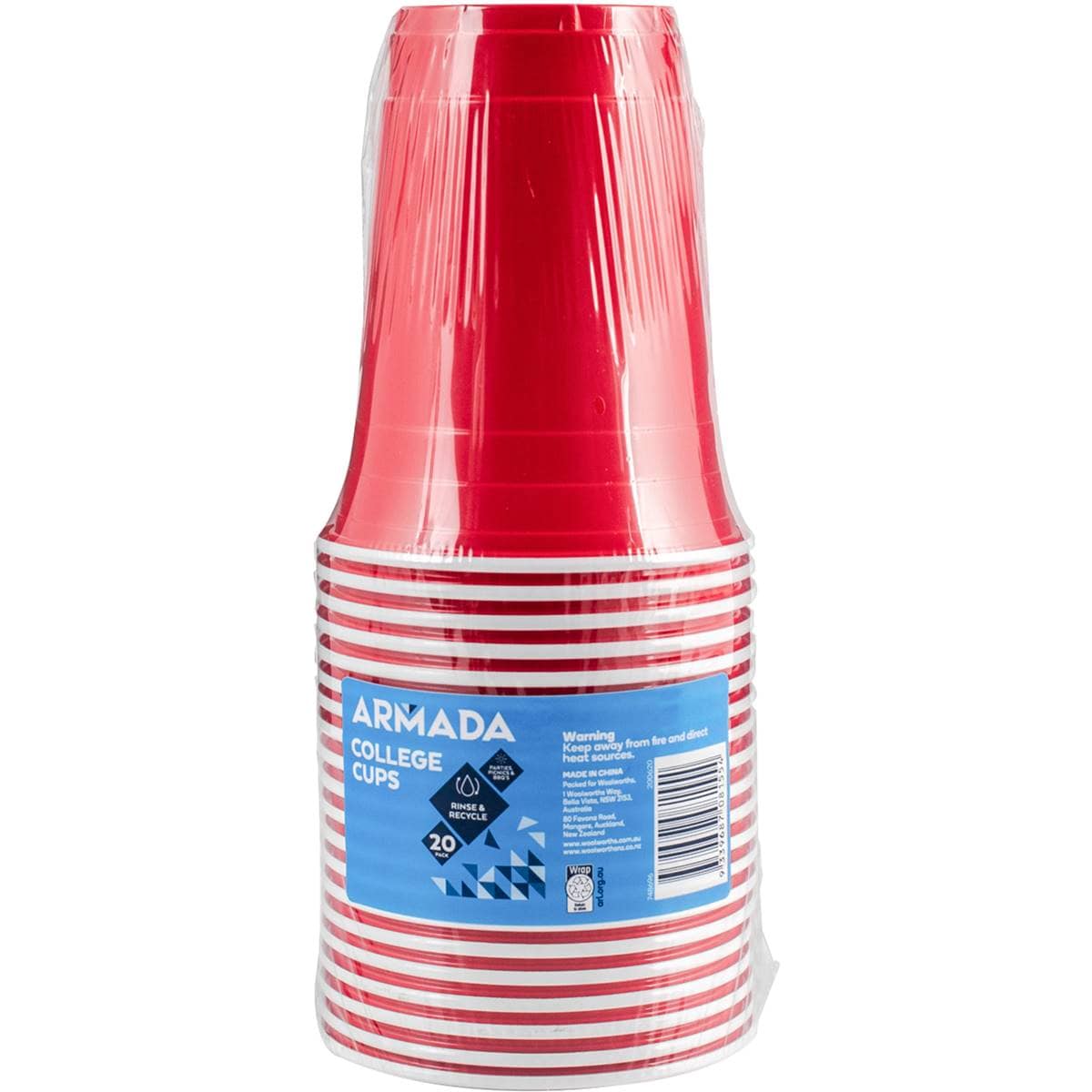 Armada College Party Cups 20 Pack Woolworths
